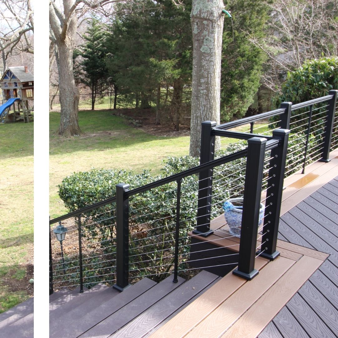 an aluminum railing
