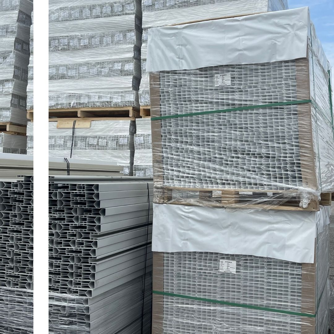 Fencing Contractor in Wantagh 4 stacks of fencing material