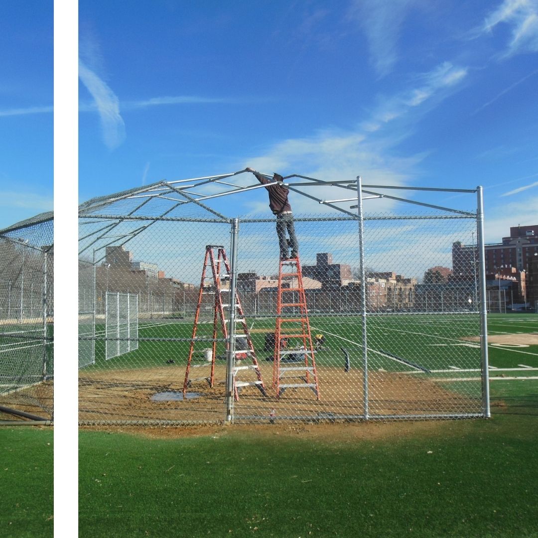 Fencing Contractor in Wantagh 6 A baseball fence being installed