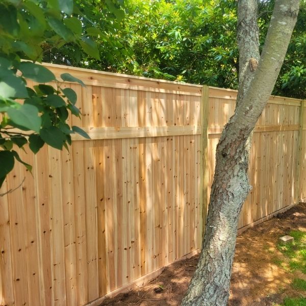 a wood fence