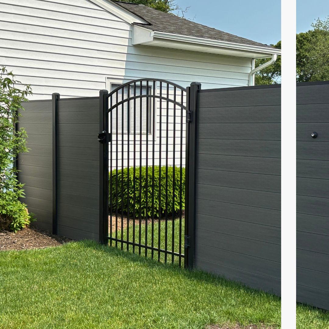 composite fence with gate