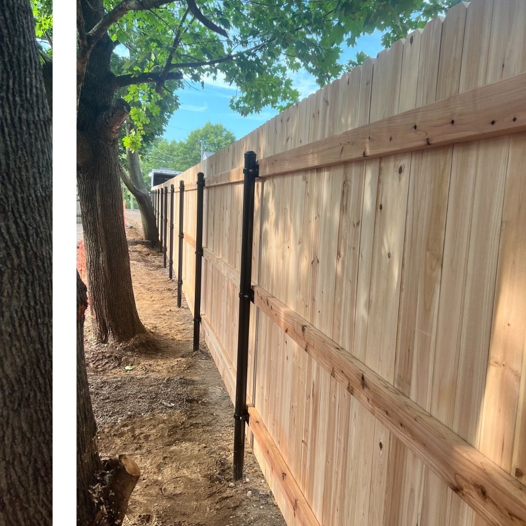 close up of a wood fence
