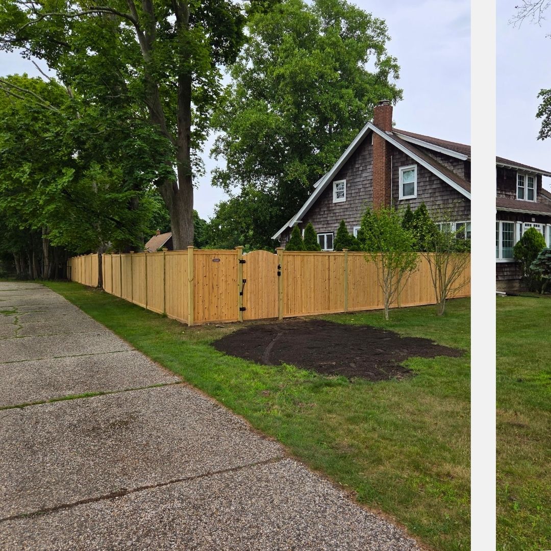 wood fence outside of home