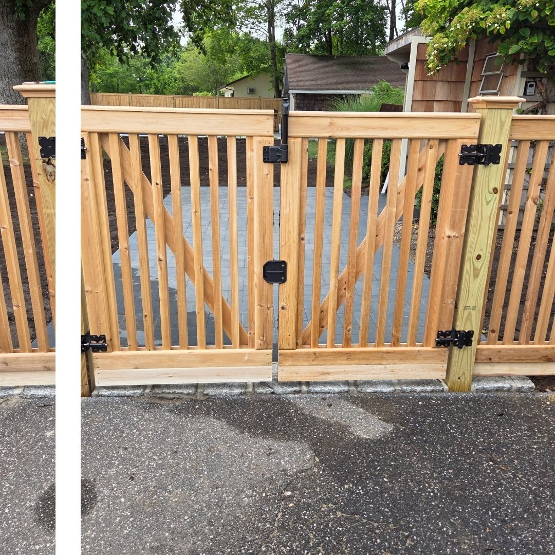 wood fence outside of home