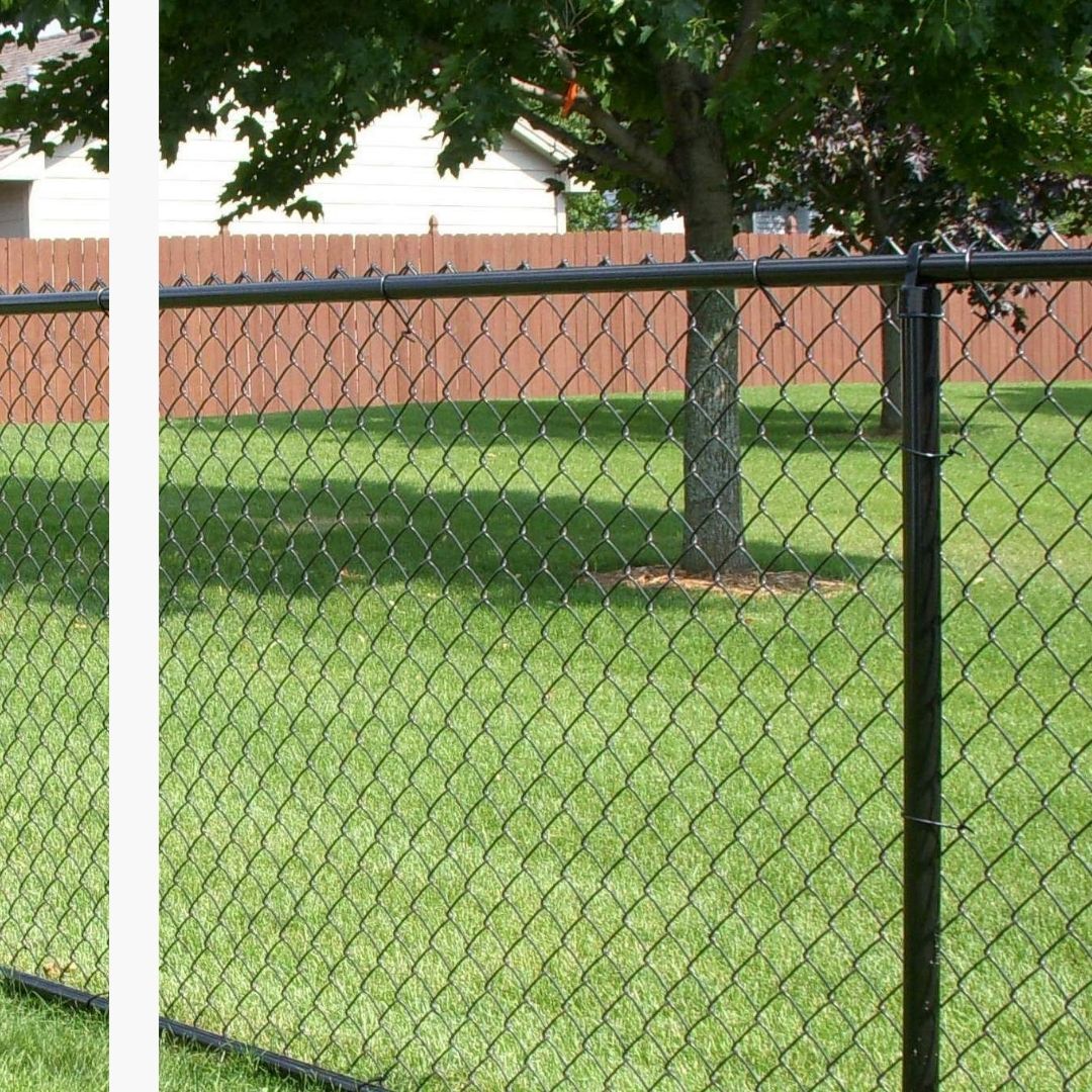 black chain link fence