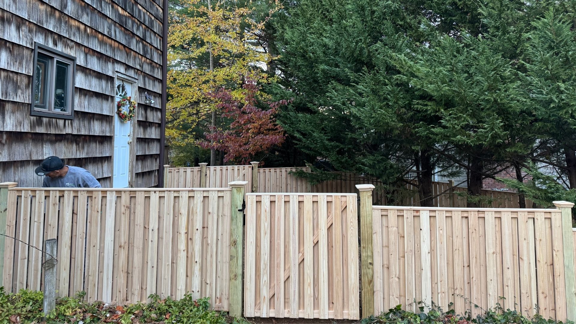 installing a wood fence in a home