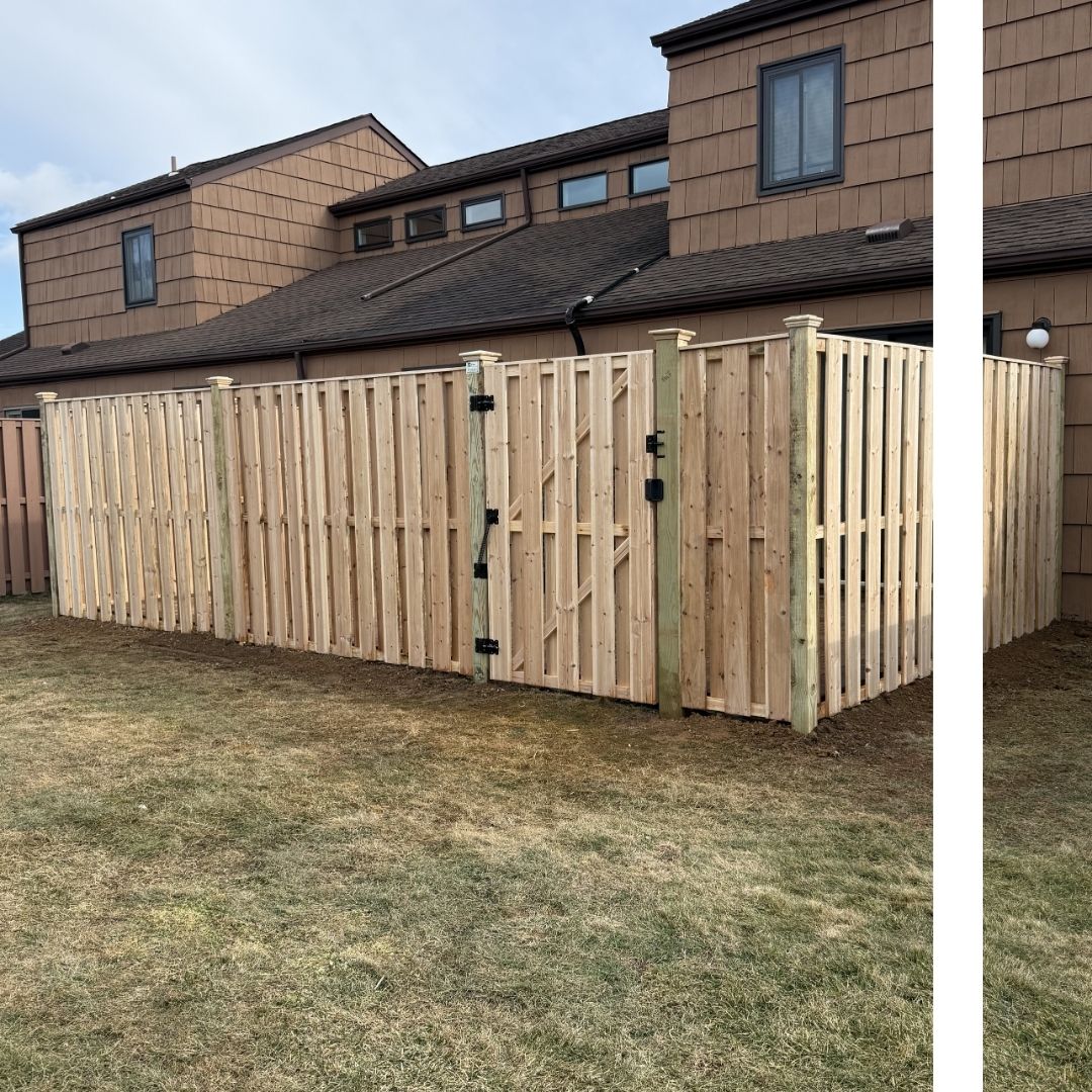 wood fence creating a private backyard space