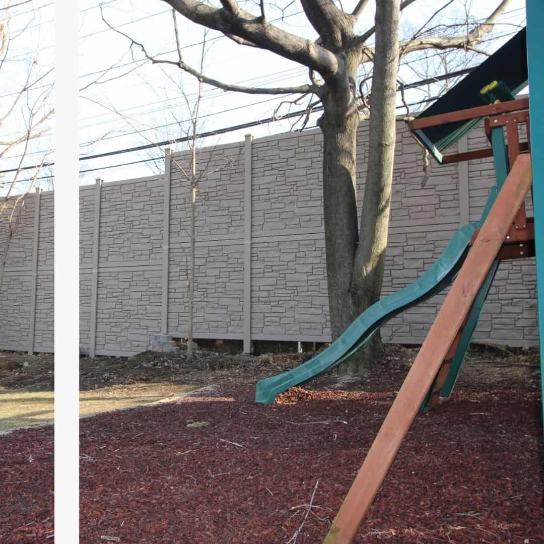 rockwall near swingset