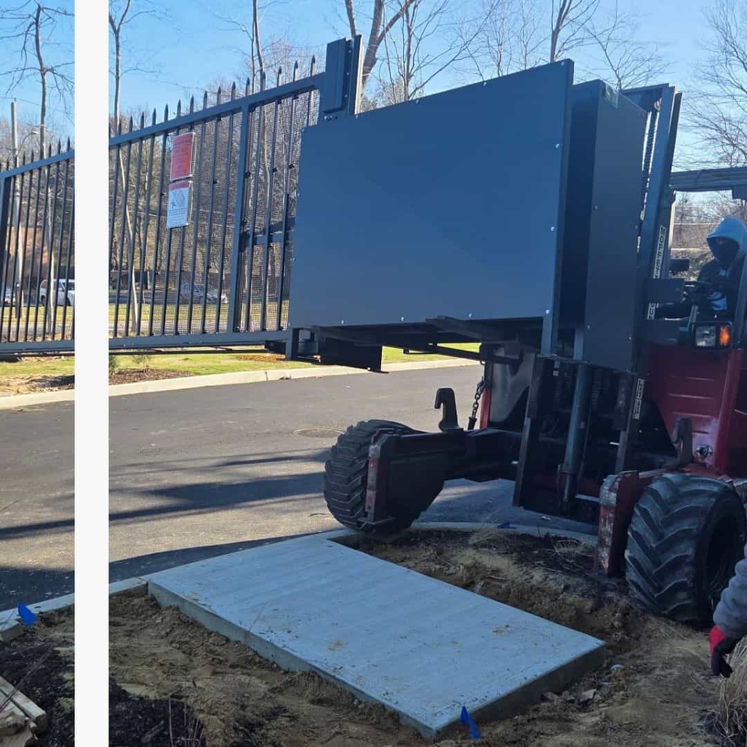 fencing company bringing in railing